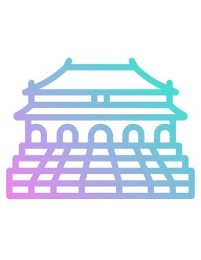 Japon mimari simgesinin vektör çizimi