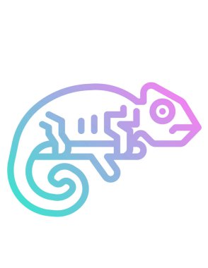 beyaz arkaplanda bukalemun karikatür simgesi çocuk baskıları, tişört, hisse senedi vektörü 