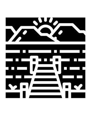 Modern b 'nin vektör illüstrasyonu inşaat simgesinden yoksun