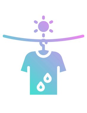 Basit biçimli izole edilmiş vektör illüstrasyonunda t-shirt simgesi