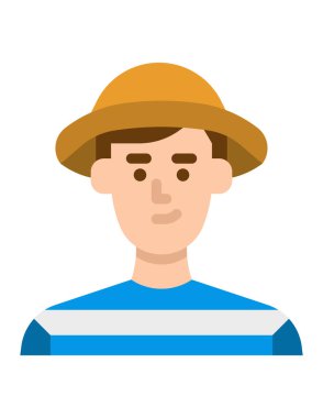 Man avatar karakter vektör çizimi tasarımı