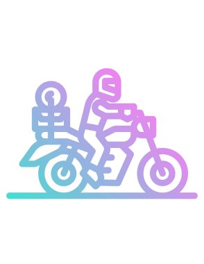 motosiklet simgesi, vektör illüstrasyonu