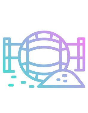 Tek izole çizgi simgesinin vektör illüstrasyonu