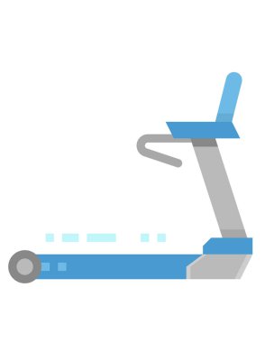 Beyaz arkaplandaki koşu bandının vektör çizimi 