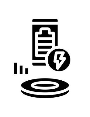 Kablosuz şarj simgesinin vektör çizimi