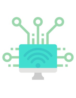 Bilgisayar ekranındaki 3d wifi simgesi beyaz arkaplanda izole edildi