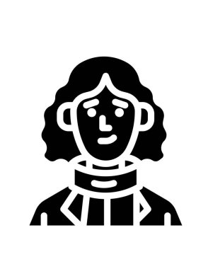 Kadın avatar simgesi vektör illüstrasyon grafik tasarımı