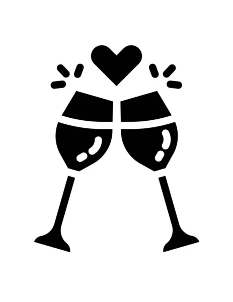 Ilustración Vectorial Iconos Línea Simple Vino — Archivo Imágenes Vectoriales