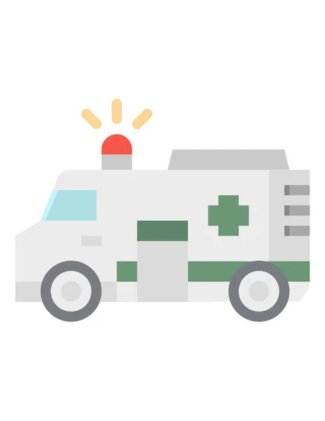 Ambulance Auto Gekleurde Vector Pictogram — Stockvector