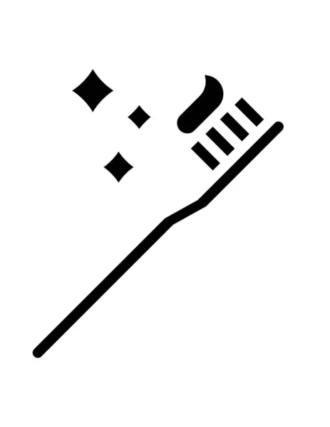 Значок Зубної Щітки Плоскому Стилі Ізольовано Білому Тлі — стоковий вектор