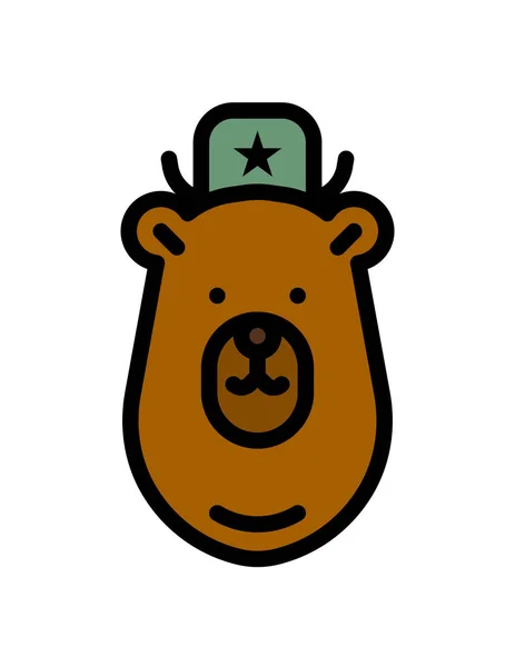 Ilustração Vetorial Urso Bonito — Vetor de Stock
