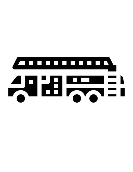 Illustrazione Vettoriale Del Camion Dei Pompieri Sfondo Bianco — Vettoriale Stock