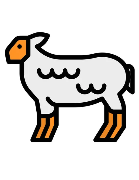 Векторна Ілюстрація Мультяшної Вівці — стоковий вектор