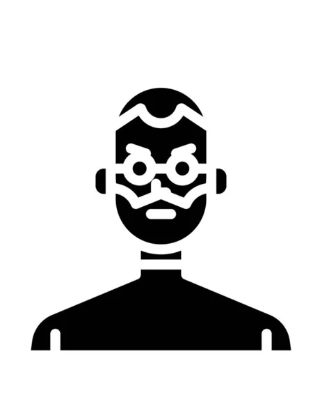 Man Avatar Karakter Vector Illustratie Ontwerp — Stockvector