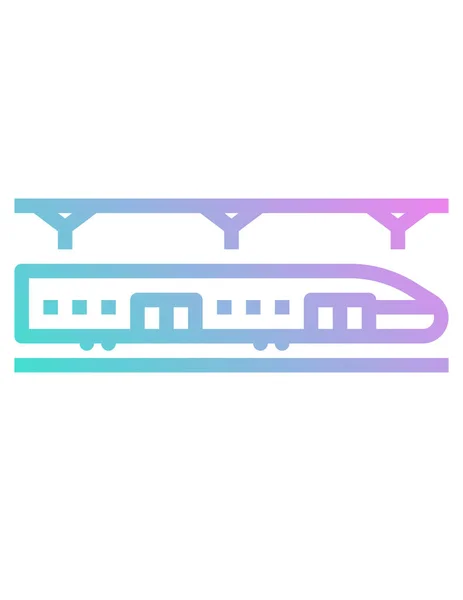 Icono Del Tren Ilustración Vectorial — Vector de stock