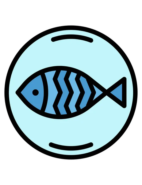 Ikona Ryby Ilustracja Wektora — Wektor stockowy