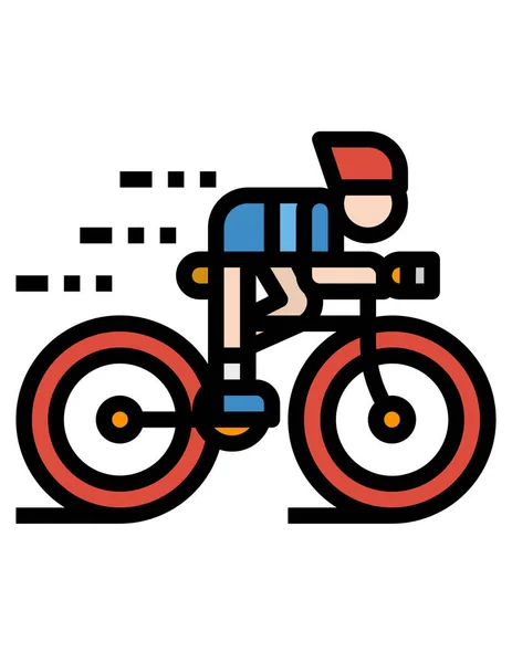 Ilustración Vectorial Icono Bicicleta — Archivo Imágenes Vectoriales