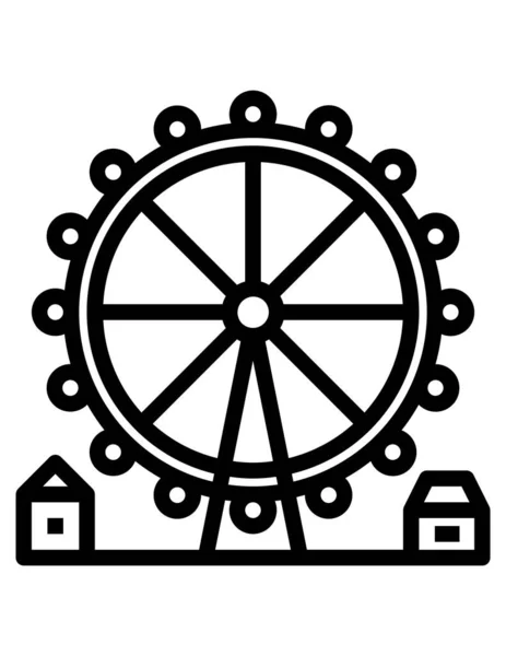 Vector Illustration London Big Wheel — Stock Vector