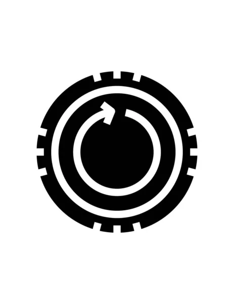 Векторная Черно Белая Икона Часов — стоковый вектор