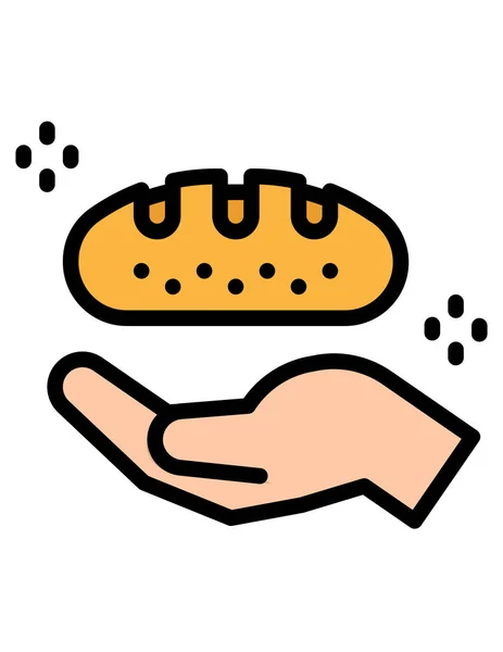 Hand Drawn Doodle Bread — Stock Vector