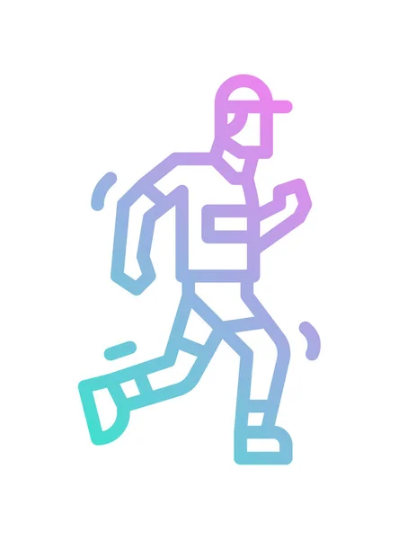 Running Man Silhouette Vektor — Stockvektor