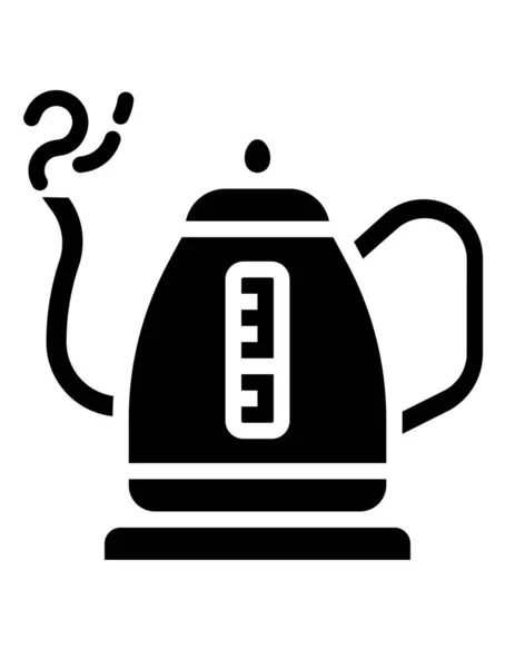 Café Hervidor Icono Vector Ilustración — Vector de stock