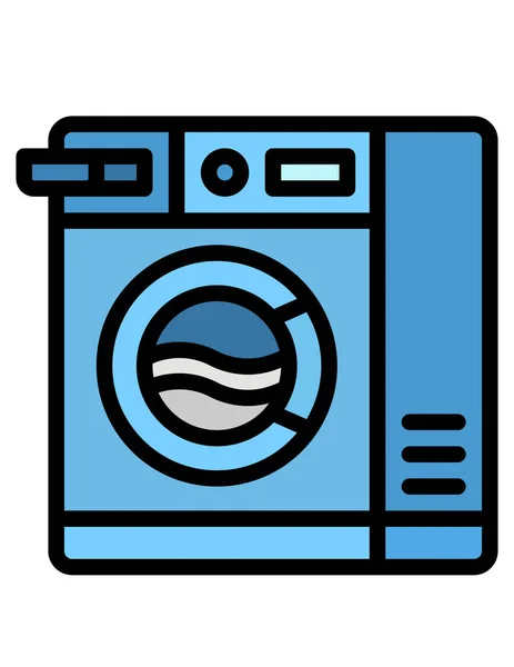 Wasserette Pictogram Wasmachine — Stockvector