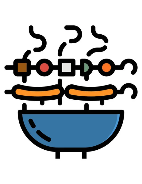 Barbecue Grill Illustration Vectorielle — Image vectorielle