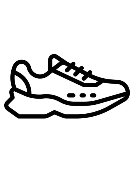 Zapatos Vector Línea Icono — Vector de stock