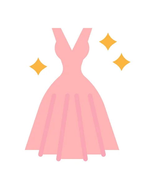 Icono Vestido Vector Ilustración — Vector de stock