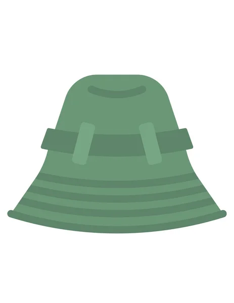 Icono Del Casco Del Ejército Estilo Plano Aislado Sobre Fondo — Vector de stock