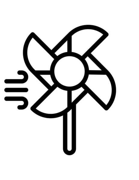Ikona Wiatraka Płaskim Stylu Izolowane Białym Tle — Wektor stockowy