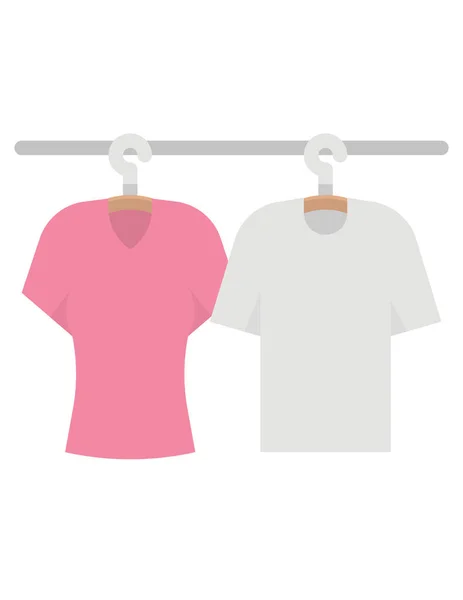 Illustrazione Vettoriale Una Shirt Con Vestiti — Vettoriale Stock