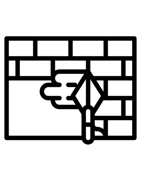 Vectorillustratie Van Een Bakstenen Blok — Stockvector