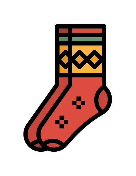 Christmas Sock Icon Vector Illustration Graphic Design — 스톡 벡터