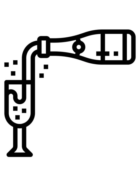 Alkohol Ital Koncepció Fehér Háttér — Stock Vector