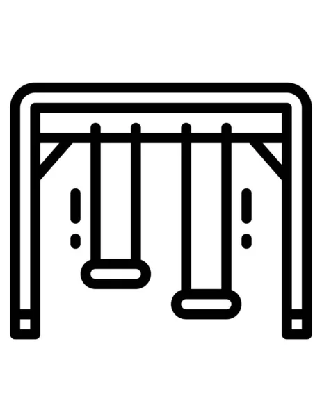 Banklijn Vector Icoon Stijl Tweekleurig Plat Symbool Zwart Wit Kleuren — Stockvector