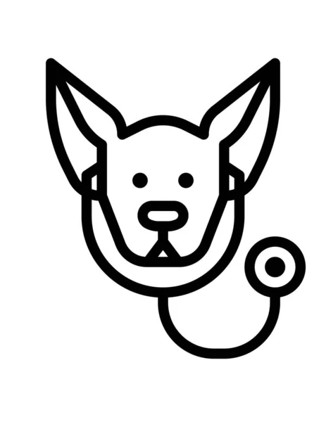 Vektorillustration Der Hundesilhouette — Stockvektor