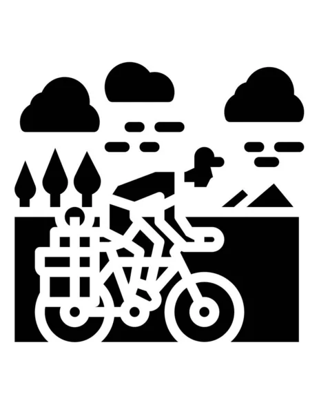 Vektor Illusztrációja Kerékpár Kerékpár — Stock Vector