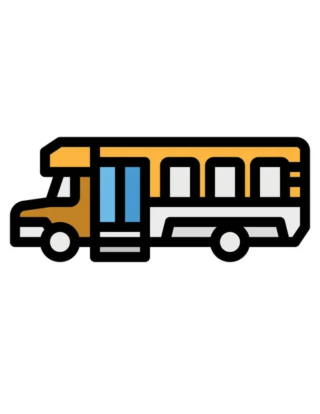 Iskolabusz Vektor Ikon — Stock Vector