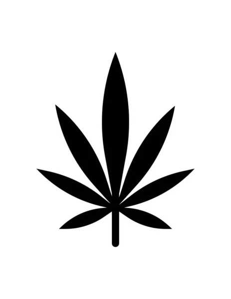 Icône Feuille Cannabis Illustration Vectorielle — Image vectorielle