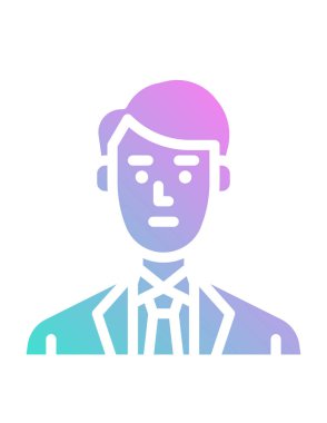 kişi veya avatar, vektör simgesi beyaz üzerinde izole