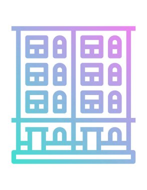 Modern yapı simgesinin vektör illüstrasyonu