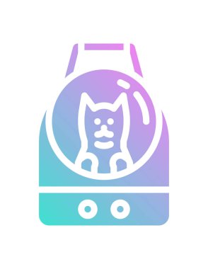 evcil hayvan simgesi vektör illüstrasyonu taşıyıcısı