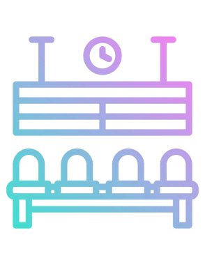 Otel düz vektör simgesi.