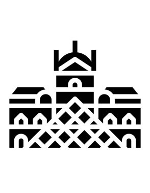 Louvre Fransa 'nın vektör illüstrasyonu