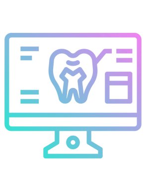 Tıbbi rapor vektör simgesi. biçim iki renkli düz sembol, eko yeşil ve gri renkler, yuvarlak açılar,