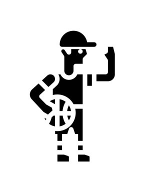 İngiliz anahtarı ve tornavidalı bir adam.