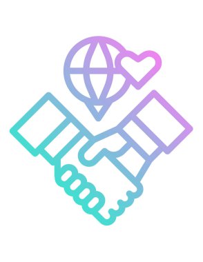 El sıkışma simgesi vektör illüstrasyonu