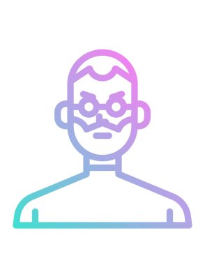 Man avatar karakter vektör çizimi tasarımı